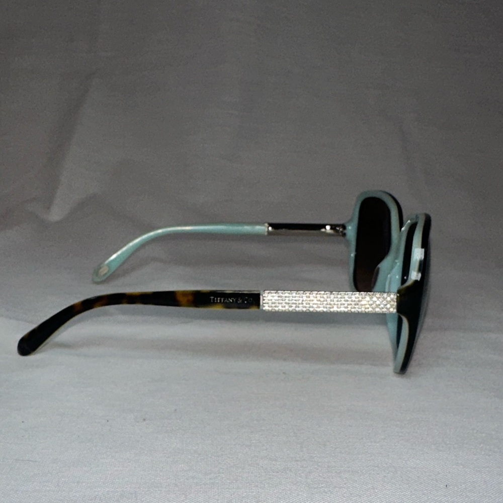 Tiffany and Co Havana Oversized Sqaure Tortoiseshell Sunglasses Tiffany Blue - Picture 9 of 16
